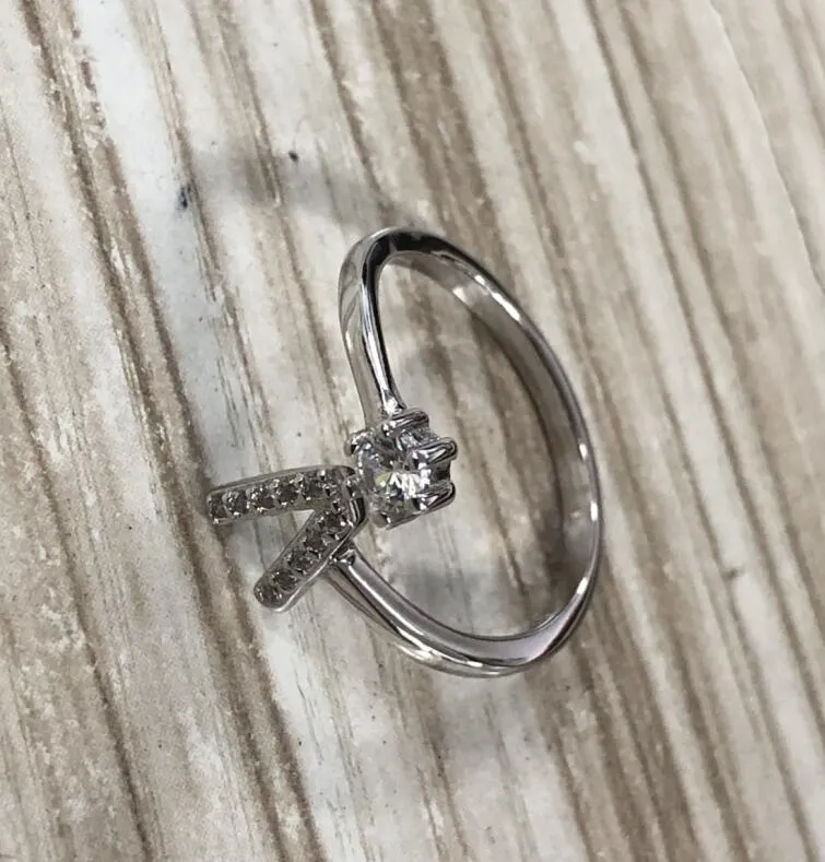 Высокое качество стерлингового серебра 925 пробы 26 букв кольцо для женщин горный хрусталь открытые A-Z начальные буквы кольца на палец женские кольца ювелирные изделия Par307y