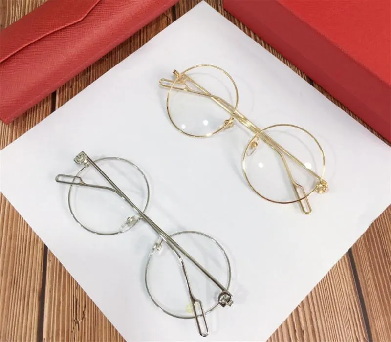 New fashion designer frame round k gold retro vintage style 0158 unisex optical glasses outdoor style can do prescription glasses253U