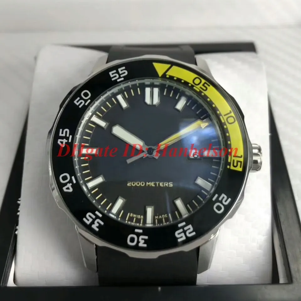 Luxusuhr IW356811 horloges FAMILIE orologio di lusso mannen mechanische automatische uhr Sport Rubber horlogeband wit gezicht Watches253J