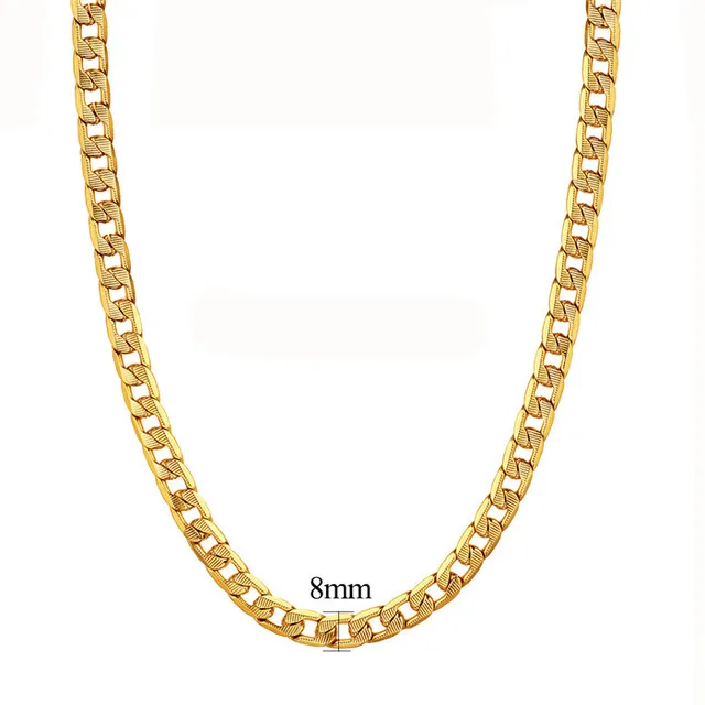 Bijoux Hip Hop longue chaîne à maillons cubains épais colliers dorés avec chaînes de cou en acier inoxydable de couleur or épais pour hommes bijoux 175l