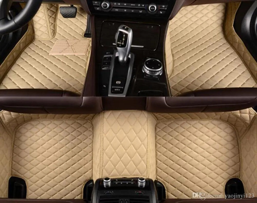 Tappetini auto con ricamo a cucitura 5D Full Surrounded tappetini auto FORD MONDEO 2016 in pelle con materiale xpe verde