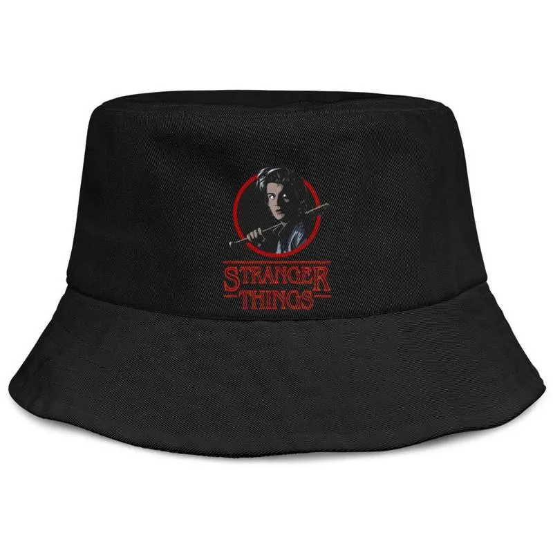 Stranger Things Bienvenue à Hawkins Logo noir femmes pêche seau chapeau de soleil design équipe sportive unique classique seau suncap4852178