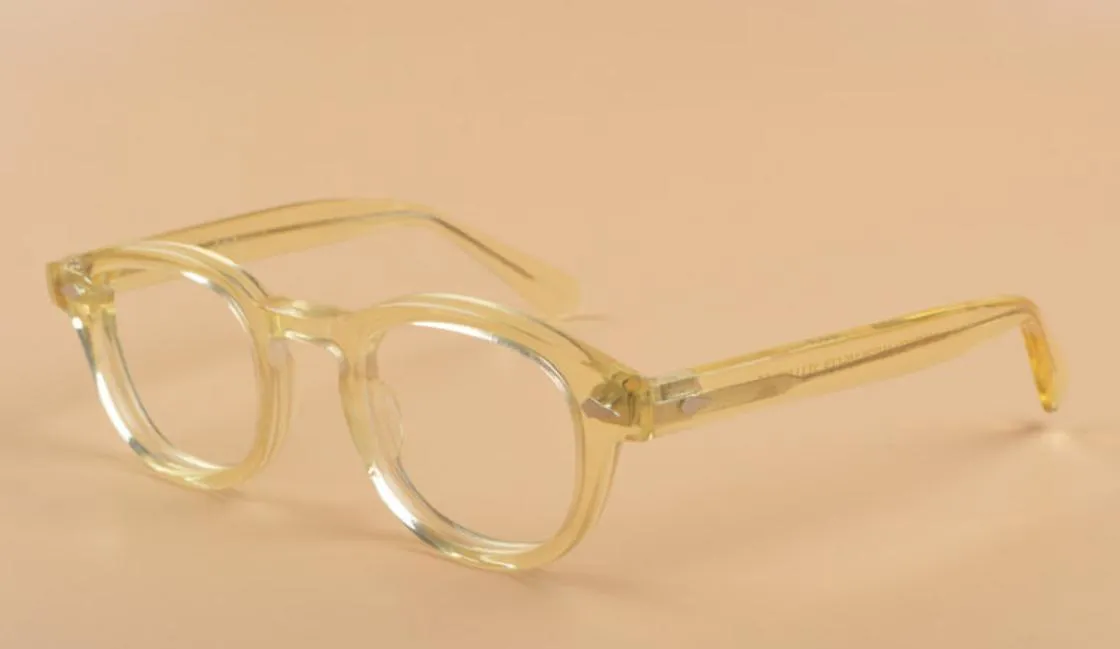 まったく新しいブランドデザイナーの眼鏡フレームレムトッシュメガネフレームジョニーデプラティラウンドメンズオプションの近視1915 with case319h