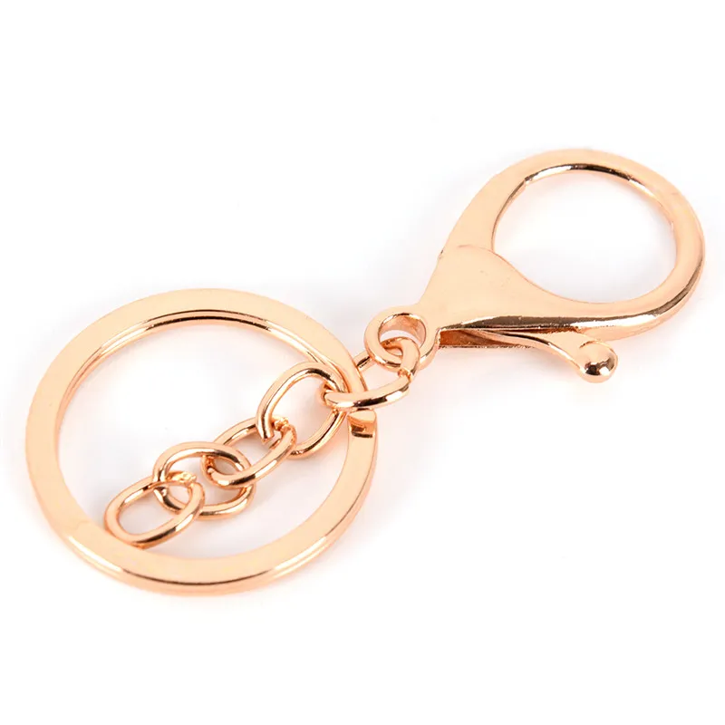 Key Ring Long Popular Classic Plated Lobster Clasp Key Hook Chain Jewelry Making for Keychain Fashion331R