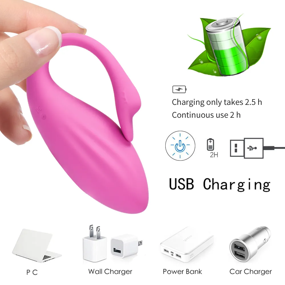 Silicone Vagina Eggs Vibrator APP Bluetooth Wireless Remote Control Gspot Stimulator 7 Frequency Adult Game Sex Toys for Women Y11400794