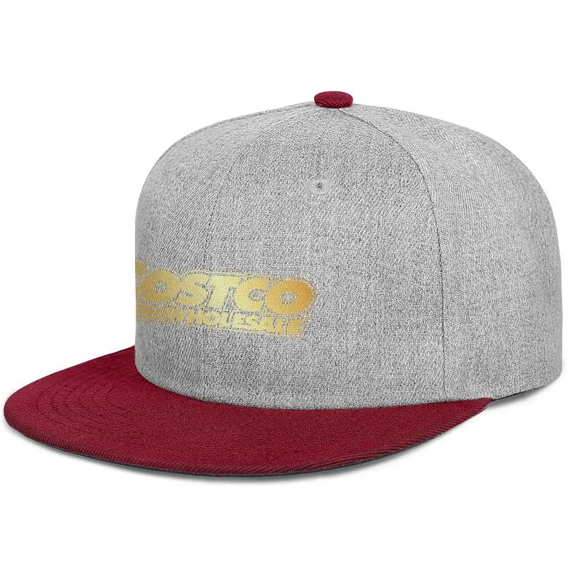 Costco hela original logotyplager online shopping unisex platt rim baseball cap stilar team trucker hattar flash guld it3005101