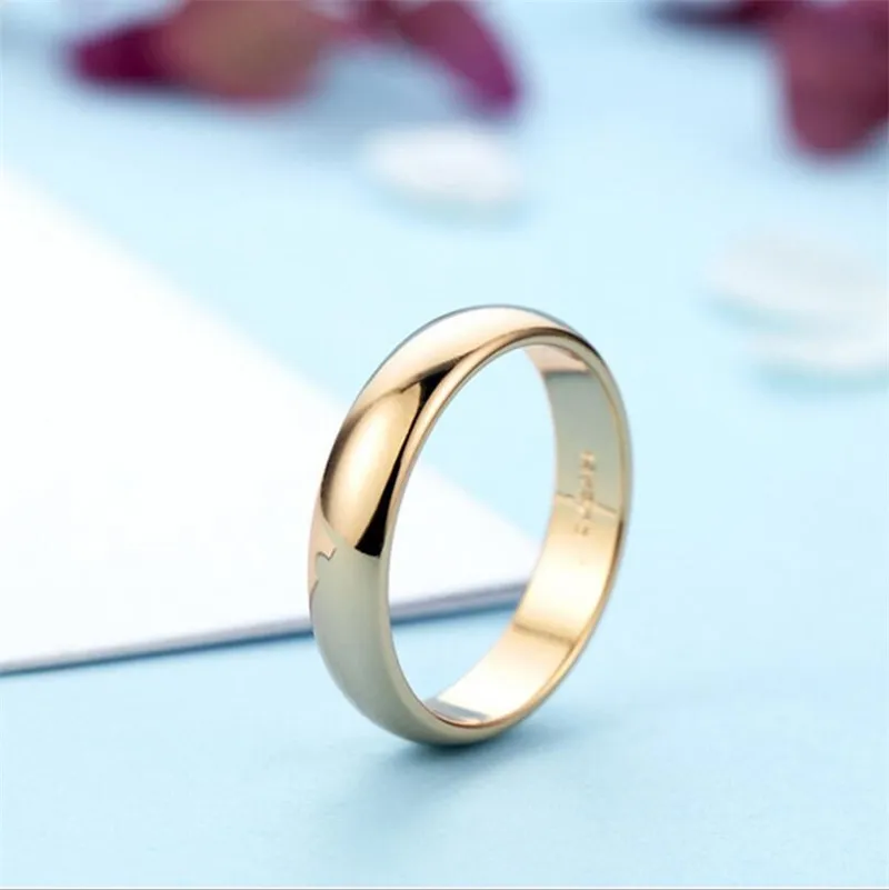 Originele Echte Puur Gouden Ringen Voor Vrouwen en Mannen Met 18KGP Stempel Top Kwaliteit Rose Gouden Ring Sieraden Gift hele R050303d