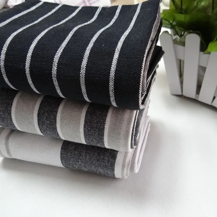 Family daily use Mediterranean blue series anti fade 100% cotton dark blue striped Kitchen dining table napkins Tea tow2464