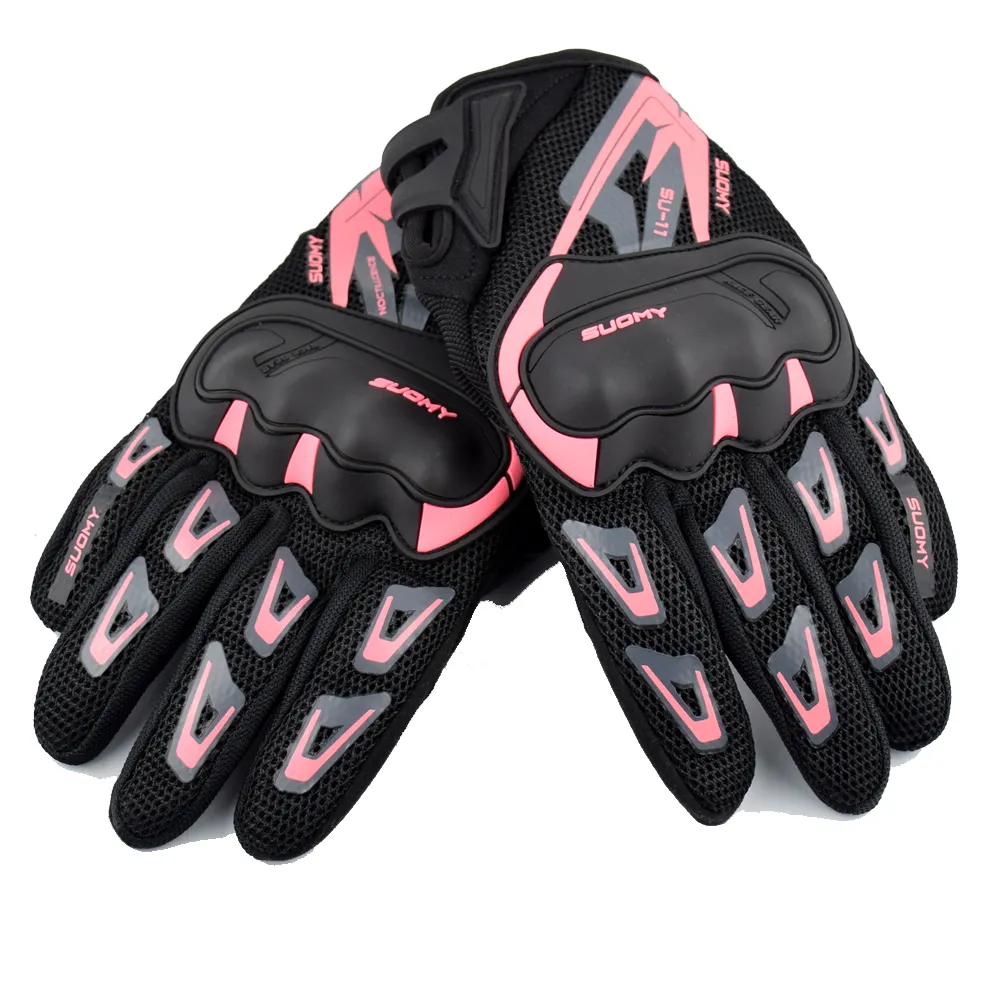 Suomy Sommer Motorradhandschuhe Vollfinger Motorradhandschuhe Atmungsaktiv Damen Herren Rosa ATV Fahrerhandschuhe Moto Guantes Motor Outdoor 276y