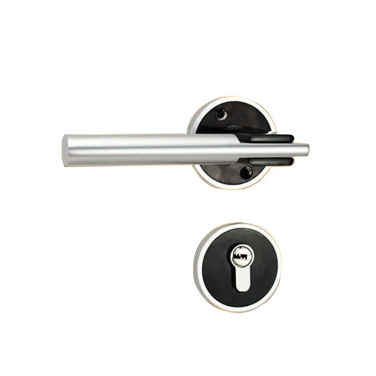 Space Aluminum Door Lock Indoor Lock Concise Lock Bedroom Black silver Wooden Doors