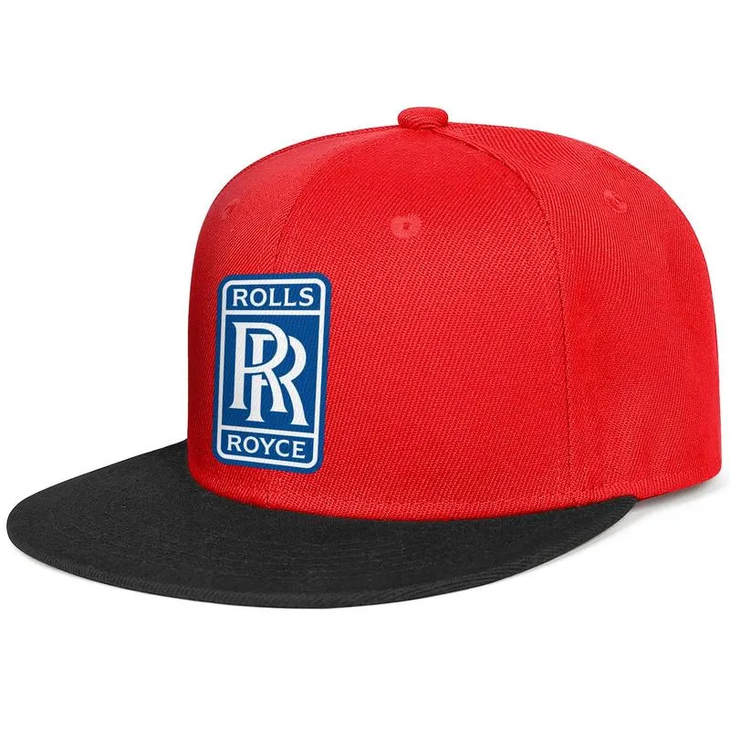 Rolls Royce RR logo simbolo emblema uomo e donna snapback berretto da baseball stili team Hip Hop cappelli a tesa piatta Logo LOGO blu effetto invecchiato6149170