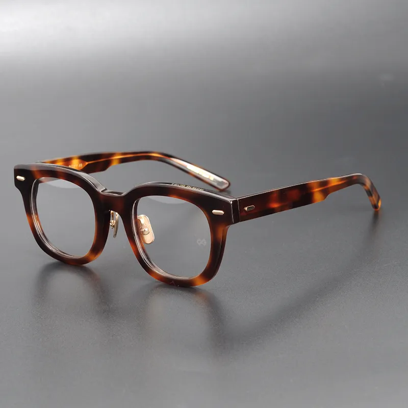 Japón tortuga gafas hechas a mano personalidad retro marco de acetato marco hombres y mujeres literario cara pequeña miopía prescripción glass324t