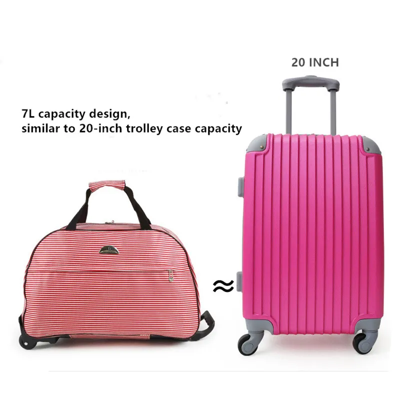 Duffel Bags Bagage Bag Travel Duffle Trolley Rolling Suitcase Women Men With Wheel Carry-On12244