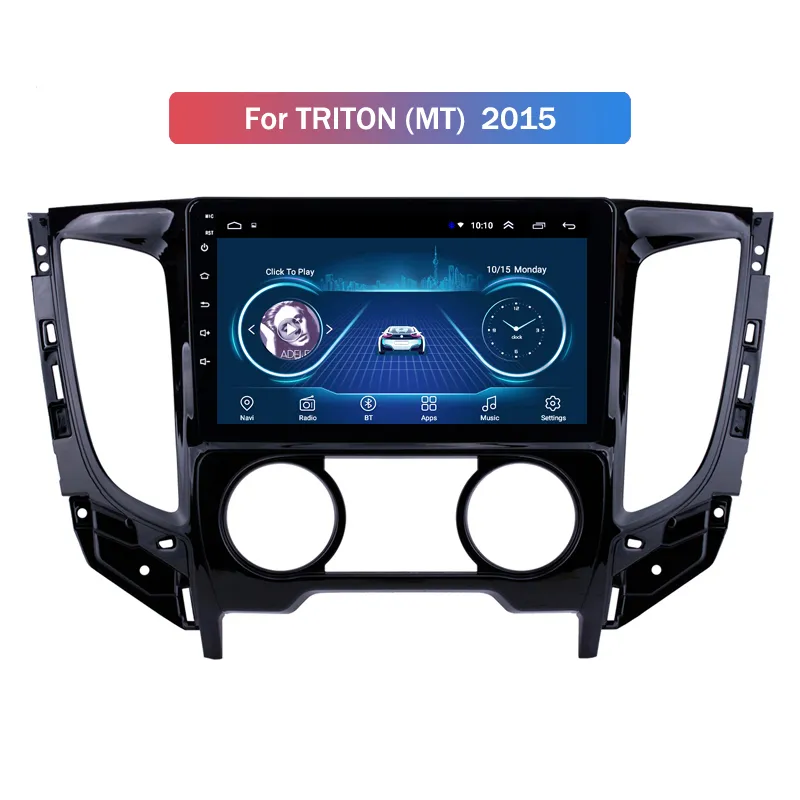 9 tum Android Car DVD Video GPS-navigering för Mitsubishi Triton-2015 Multimedia Radio System