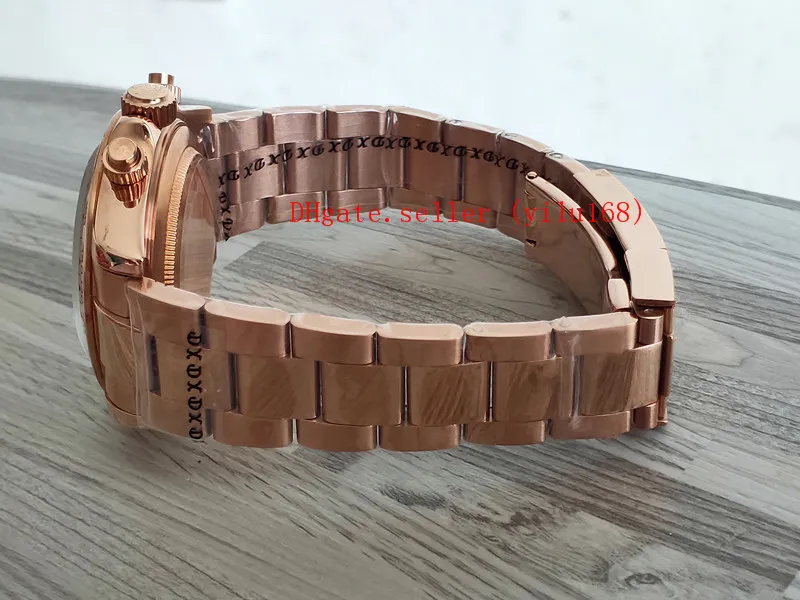 Wysokiej jakości sprzedawcy luksusowe mężczyźni Fold Watch 40 mm 116505 18K Gold Rose Everose No Chronograph Mechanical Automatyczne męskie biznes WAT250L