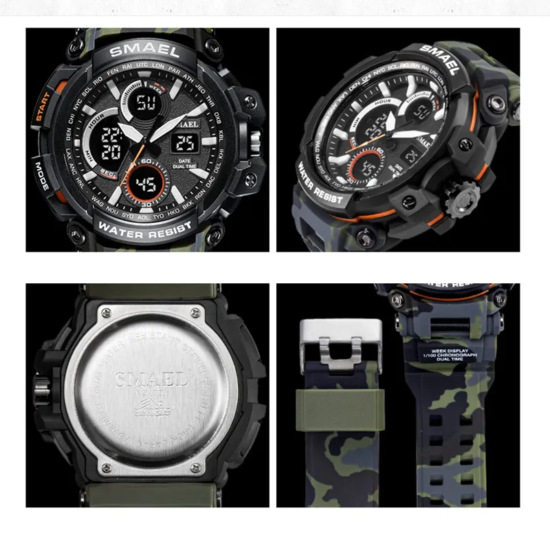 CWP SMAEL SPORT WATRPROOF LED DIGITAL WATTH MALE CLOCIO MASCULINO ERKEK KOL SAATI 1708B MEN WATHIS325X