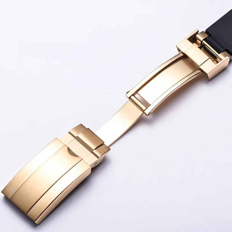 Bracelet en caoutchouc 20mm pour Rolex GMT-sous-marin, bracelet de montre en Silicone, fermoir argenté 279l