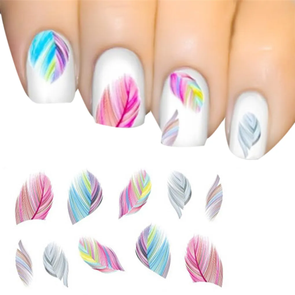 3 قطع ريشة 3d مسمار الفن نقل المياه ملصق الأظافر accessoires rainbow أحلام nailart ل جل أدوات ماكياج الأظافر