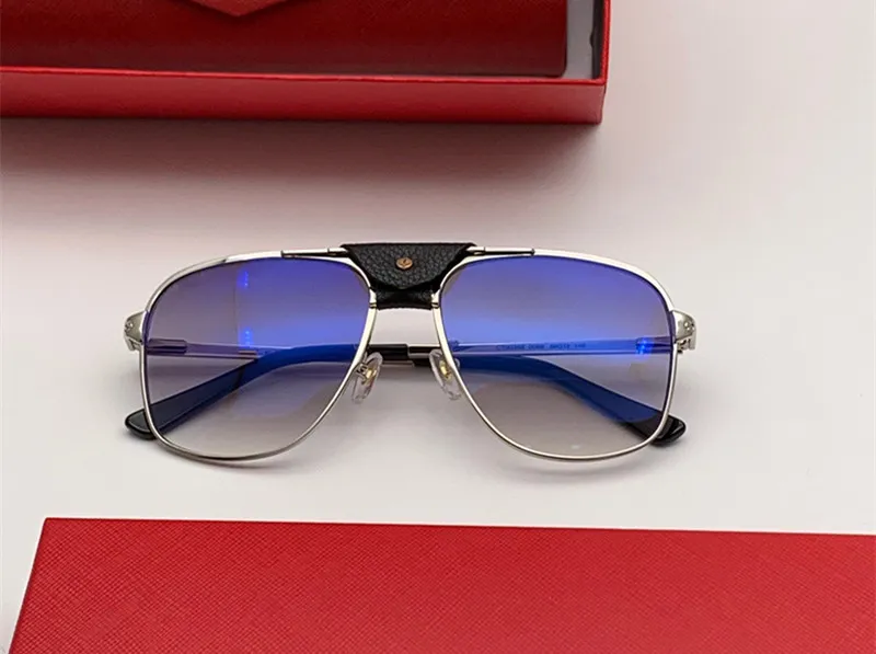 Lyx 0165 designer solglasögon för män kvinnor utomhus sommar fyrkantig stil metall full ram toppkvalitet uv skydd kommer med red253t