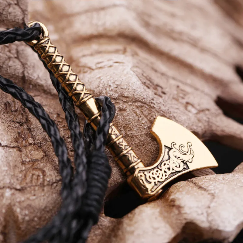 BF16 Europa e América Viking Dragão Amuleto Pinglelet Pingente Bracelete preto Tercelar Bracelet3067