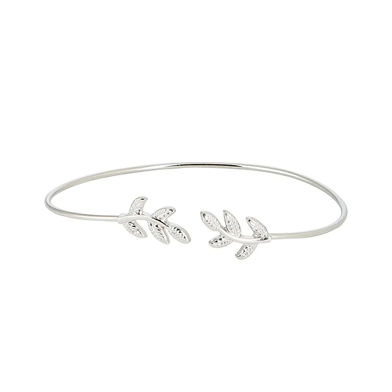 Pulsera de nudo de amor infinito ajustable chapada en oro de 14K hojas luna perla regalo dama de honor pulsera de boda 269i