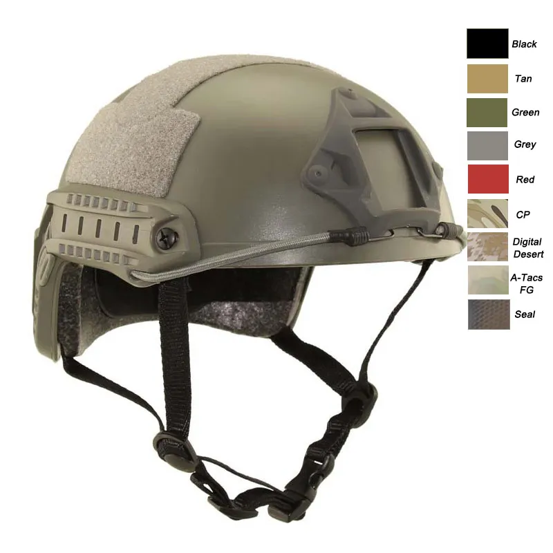 Sport extérieur MH Équipement de casque tactique rapide Airsoft Paintabl Casque de prise de vue de la tête de protection ABS ABS Version simple NO01-003