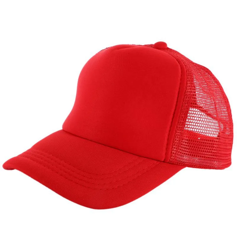 Großhandel 10 teile/los Plain Trucker Mesh Hut Snapback Blank Baseball Cap Einstellbare Größe Frühling Sommer Party Strand Outdoor Straße Kirche sonnenhut