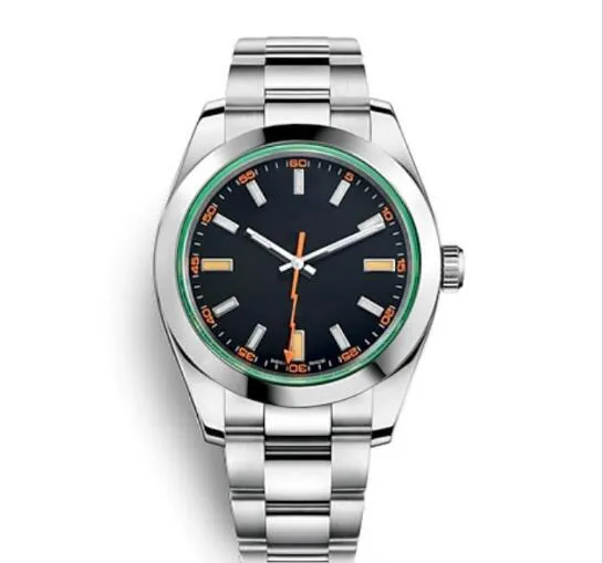 Męski czarny zegarek 40 mm Automatyczny ruch ze stali nierdzewnej zegarki Mężczyźni 2813 Mechaniczne projektant niebieski zegarki modne