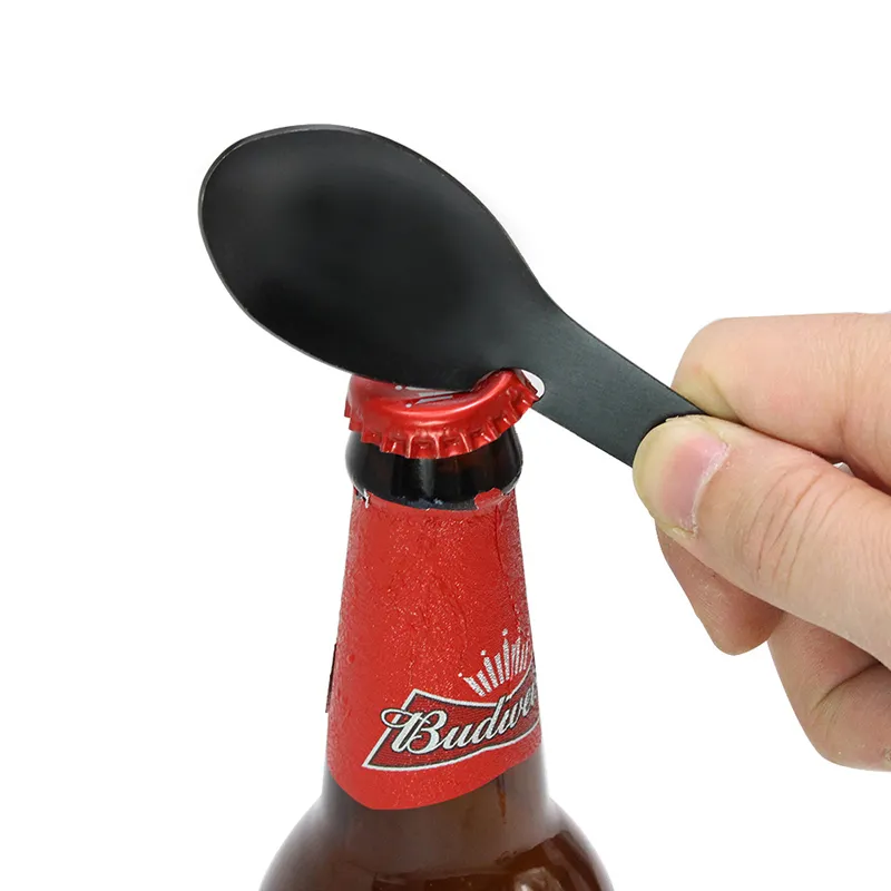 Wielofunkcyjne narzędzia do przetrwania stołowego butelka widelca nożem butelka można otwierać stal nierdzewna do kempingu na zewnątrz Piknik Piknik 5095291