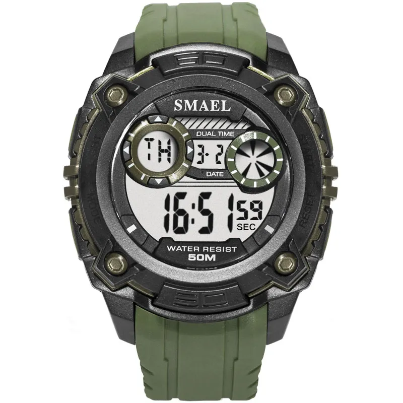 SMAEL 2020 Мужские часы 50 м Водонепроницаемые SMAEL Лучший бренд Спортивные часы со светодиодной подсветкой S THOCK Армейские часы Мужские военные 1390 LED Digital290S