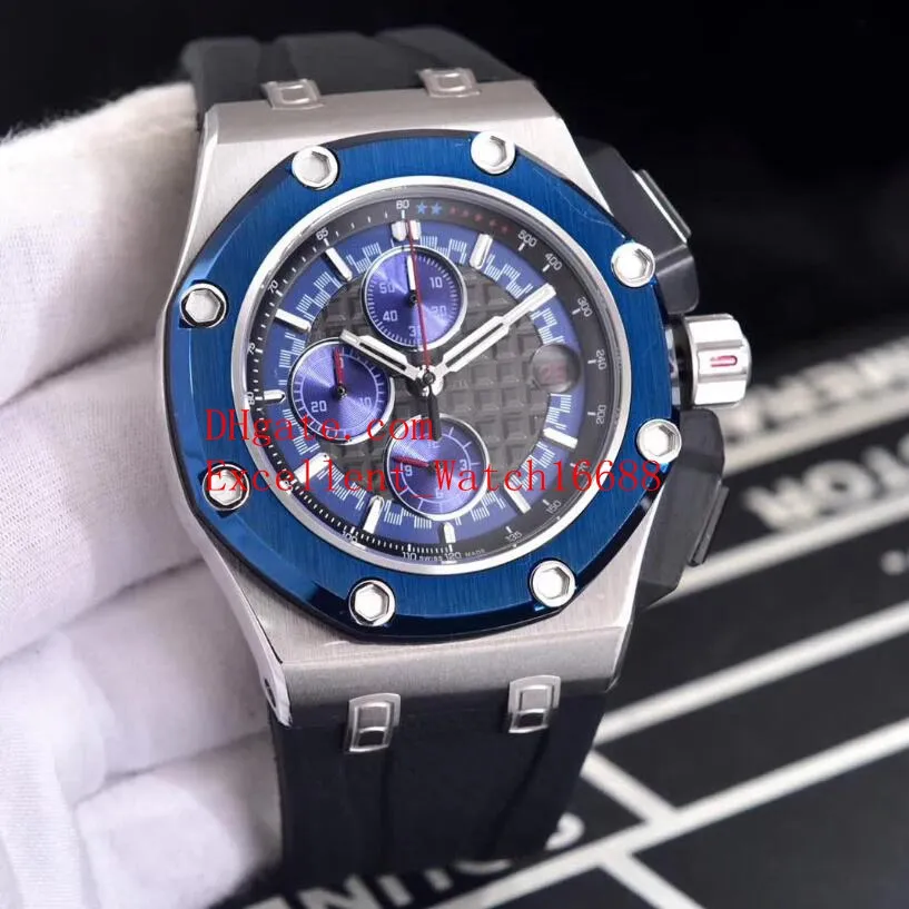 6 Vendi gli orologi da uomo 48 mm Offshore 26568 Cassa in acciaio inossidabile VK Cronografo al quarzo Cinturino in caucciù da lavoro Orologio da uomo230x