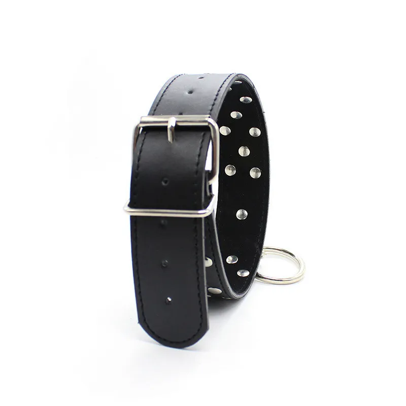 Leather Rivets Adult Slave Collar Leash Bondage Sex Neck Ring for Women Men Adults Game Toys Novelty Sex Products for SM Games08