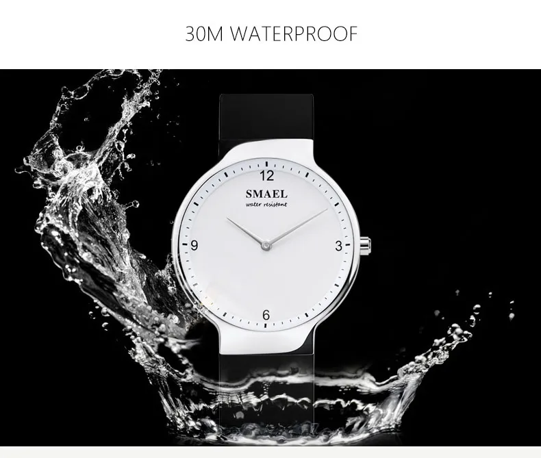 SMAEL watch casual quartz WATCH Set 1835 simple couple flexible waterproof wristwatches lovers set silver de casal top gift268q