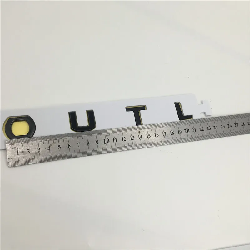 Car Accessories Exterior For Mitsubishi Outlander Front Hood Emblems Badge Bonnet Logo Letters Script Stickers5398173