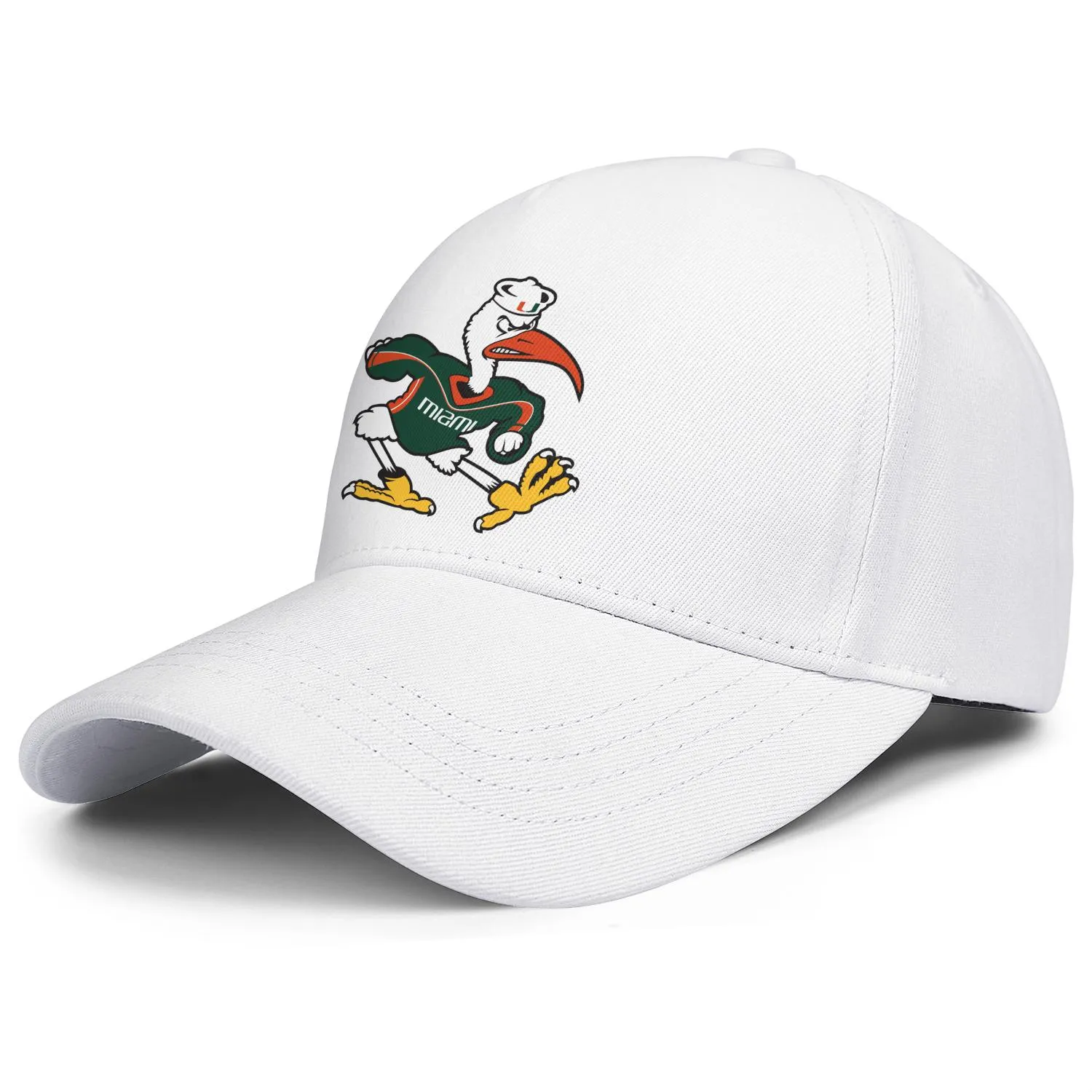 Fashion Miami Hurricanes Fußball Old Print Logo Unisex Baseball Cap Coole einzigartige Trucke Hats Round Logo Fußball Grün Mesh Effekt2360355