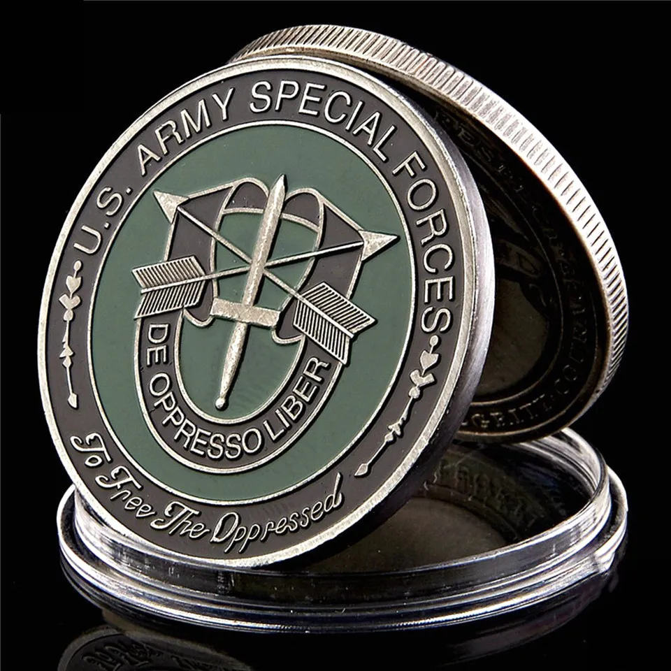 COIN commémoratif US American Army Forces Special Beret Green Military Béret 1oz Silver Collection Arts Gift8088909