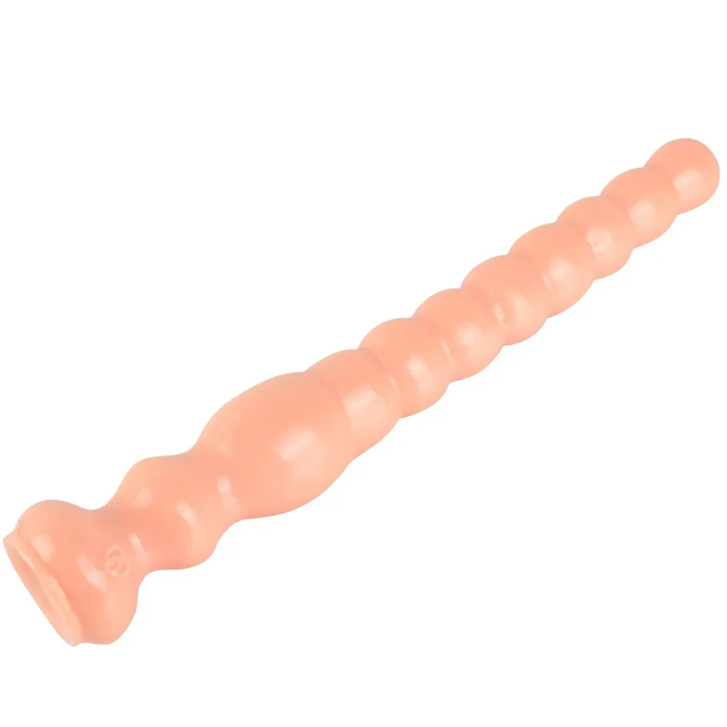 Sex Toys Extra długie koraliki analne z ssącą kubek w plugę płotki dla kobiety mężczyzn anus anal anus wibrator wibrator sex zabawki Jun13 y1912103487