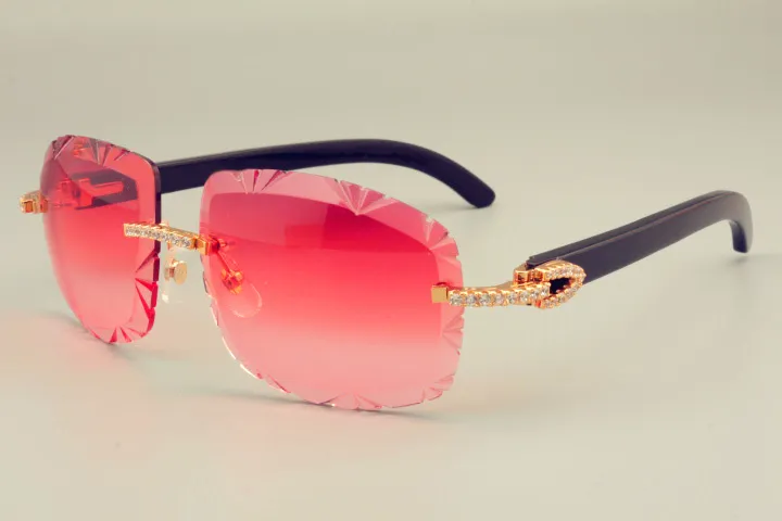 2019 Direct S DHL -Sing Lens Sunglasses 8300075-2 قرون سوداء طبيعية أيضًا نظارات فاخرة للجنسين 2161