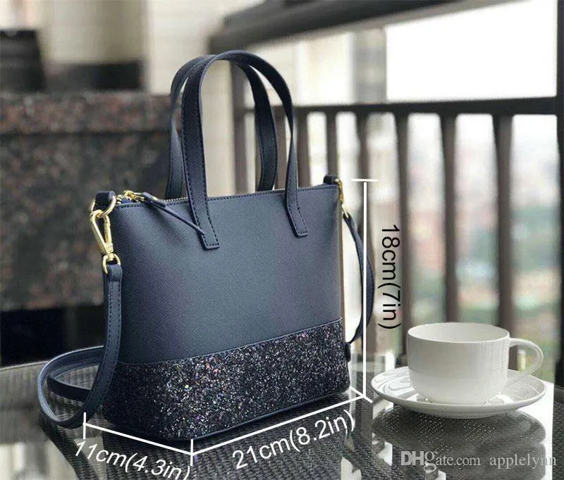 brand designer women glitter shoulder bag grey Hobos crossbody bags handbags totes purses pu leather Patchwork bags269o