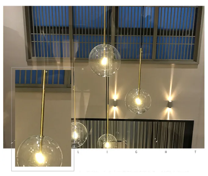 1 Lätt klar glasklot Dimble G4 LED Pendant Lights Matsal Pendant Lamp Gold Chrome LED HANGING LAMP LED DROPLIGHT2420