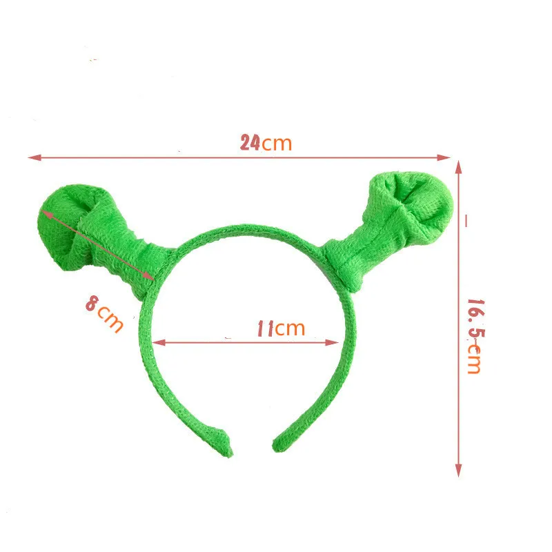 Зеленый Ogre Ears Уши унисекс для модного платья аксессуары Shrek Shrek Headsder Party 10pslot Dec5978302087
