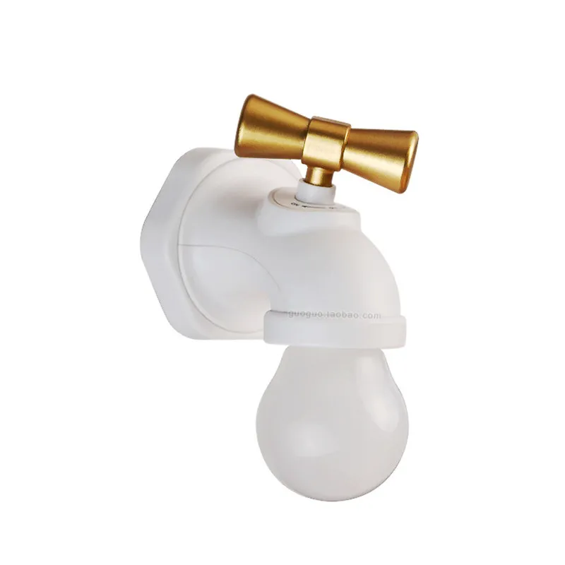 Creatieve kraan Nachtlichten USB LADING SPOOTBEHEER INDUCTIE SLAAPKAMER SLAAP LAMP LAMP LAMP LAMP LAVE PORTA TRANCH LED WALL LAMP267E