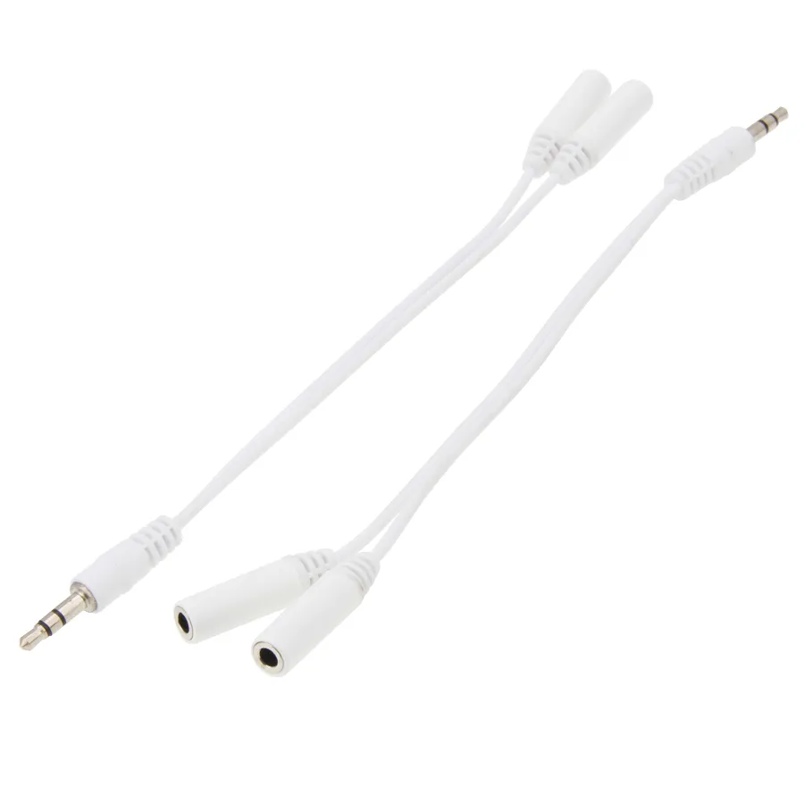 18 cm Jack 3,5 mm hörlursdelare Aux -kabel för Samsung -dator 3,5 mm 1male till 2 kvinnliga hörlurar ljuddelare adapter