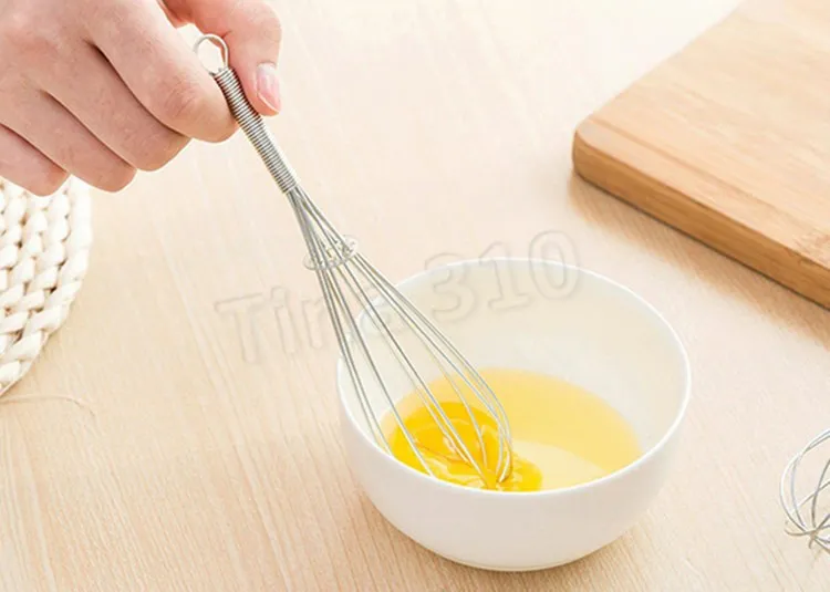 Handle inoxydable Handle Egg Beater Brink Moux de fouet mousse de cuisine outils d'oeufs mini-mancheur Mélangeur Agitateur Agitateur T2I564913553410