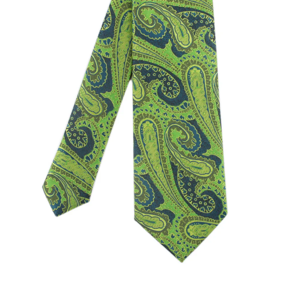 Cravatta skinny da uomo Viola Nera Cravatta Paisley 7CM Cravatta personalizzata Paisley Cravatta formale Cravatta verde Cravatta dello sposo Weddi277a