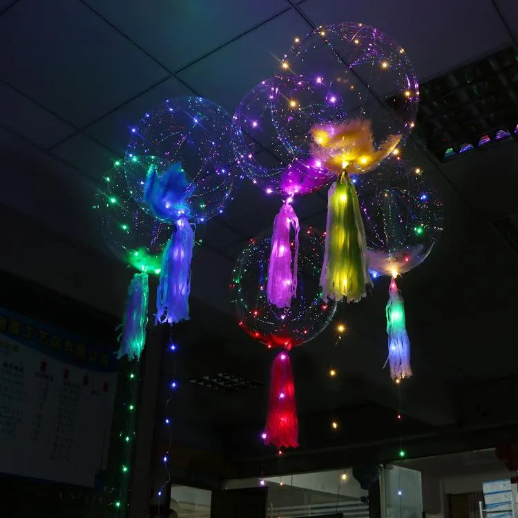 10 ensembles de ballons lumineux à LED, ballons de décoration de fête uniques, gonflables, transparents, brillants, pour anniversaire, mariage, banquet, Eve315e