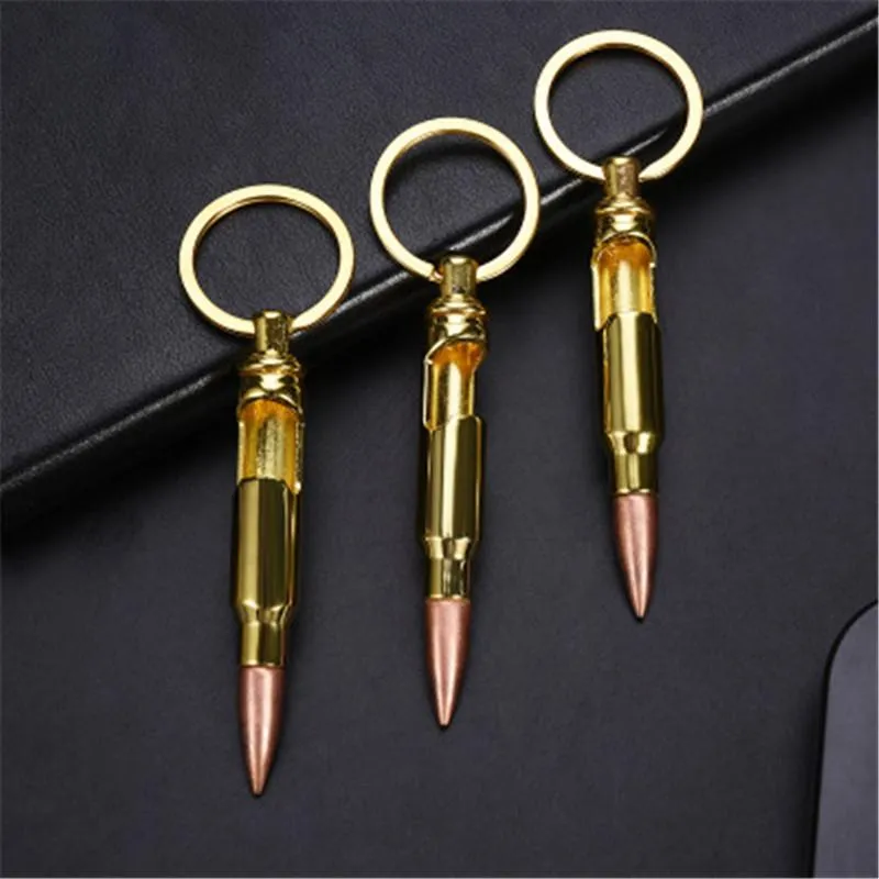 Creative Metal Bullet Opener Keychain Multi Function Product Key Chain Advertising Promotional Gifts Women Charm Pendant Key R220I