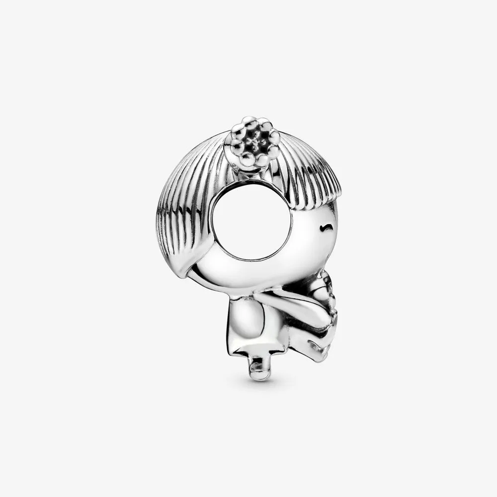 Nouveauté Charms 925 En Argent Sterling Petite Fille Charme Fit Original Bracelet À Breloques Européen Accessoires De Bijoux De Mode Shi247F