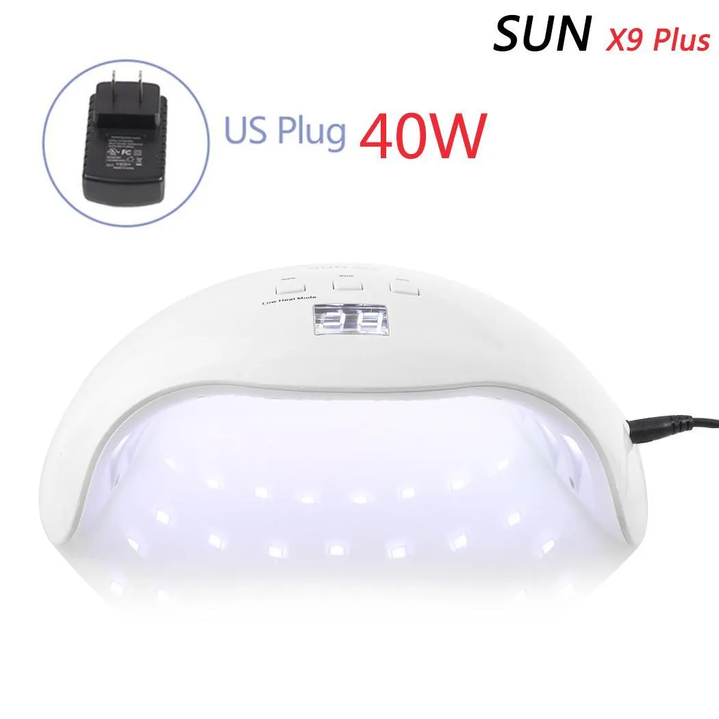 40W UV Gel séchage rapide lampe à LED adaptateur pour ongles sèche tous les Types de peau ongles 30s 60s 99s Mode basse chaleur Art Tools271c8626117