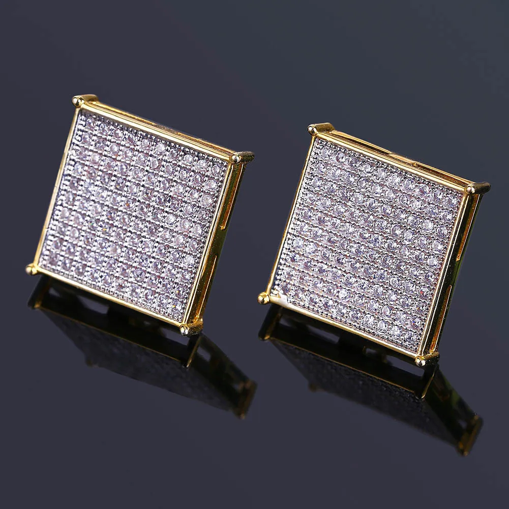 Zirconia Stick Designer Stud Oorbellen Hip Hop Sieraden Heren Diamant Accessoires224j